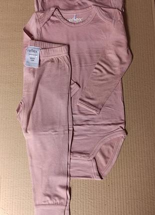 Новый пудровый reflex (норвегия) боди и штанишки, размер 86 (18 мес)