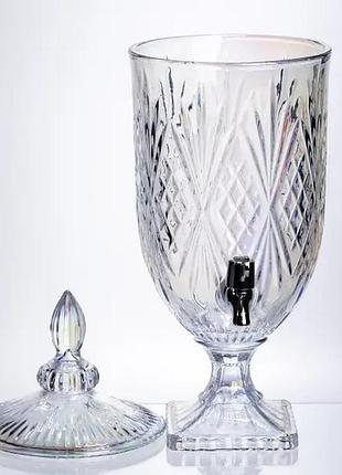 Лимонадниця crystal trinity 5 літрів із краном для мохіто-сока напоїв hp-19-303