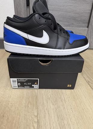 Кроссовки мужские air jordan 1 low black 553558-042 новые р.41