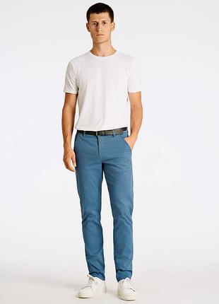 Нові  чоловічі еластичні штани чіноси slim fit lindbergh яскравого блакитного відтінку (true blue / dusty blue)29/32  німеччина 🇩🇪
