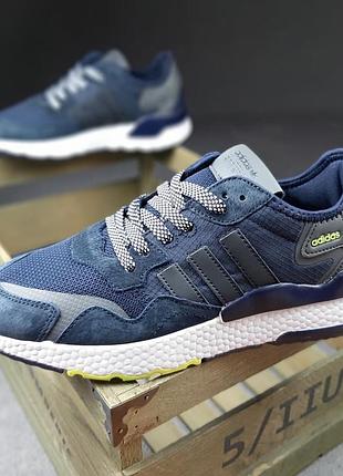 Adіdas nite jogger сині з салатовим