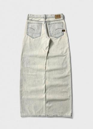 G-star raw широкі wide leg джинси з вибіленостями і потертостями