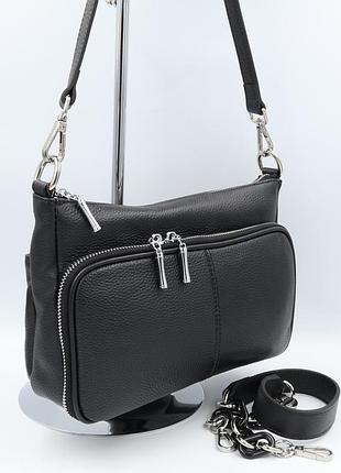 Сумка жіноча шкіряна polina &amp; eiterou r8200-1 black