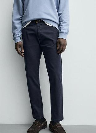 Мужские хлопковые брюки чино чиносы zara 30 р-р бренд оригинал