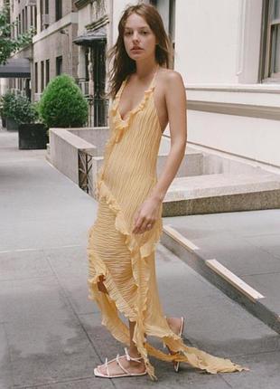 Сукня плісе асиметрична zara