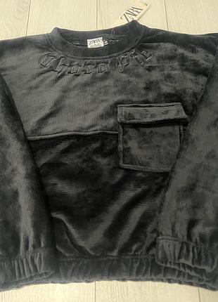 Дитячий велюровий світшот zara.