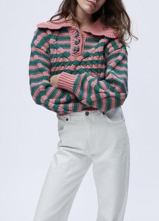 Мягкий свитер полувер zara