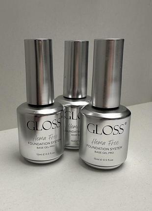 Три бази для гель лаку gloss глос