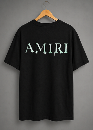 Мужская черная футболка amiri размер xl