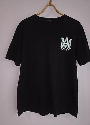 Чоловіча чорна футболка amiri розмір xl