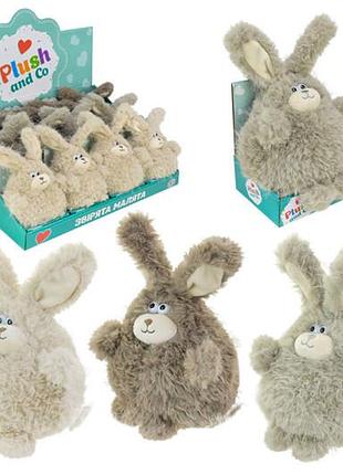 М'яка іграшка plush and co plc26001зайчики 3 види 12шт, дисплей бокс 38х26х14 см