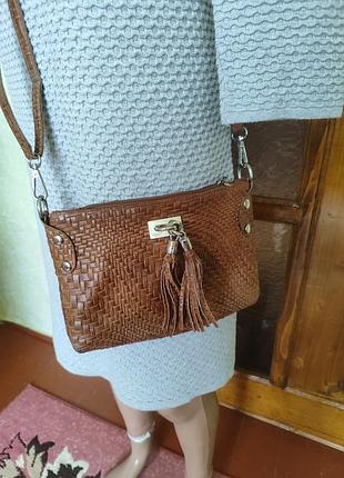 Сумка кросс-боди genuine leather italy.