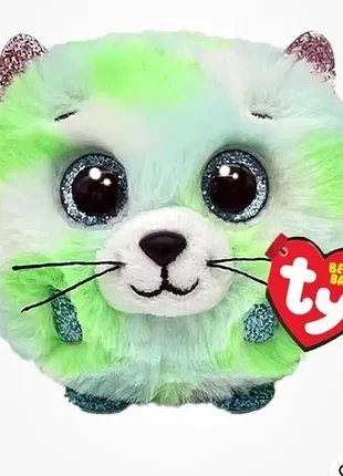 Оригинальная мягкая игрушка-шарик tty beanie balls evie зеленый котенок эви 10 см
