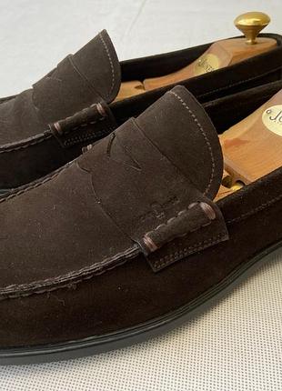Замшевые итальянские пенни лоферы от car shoe (prada)