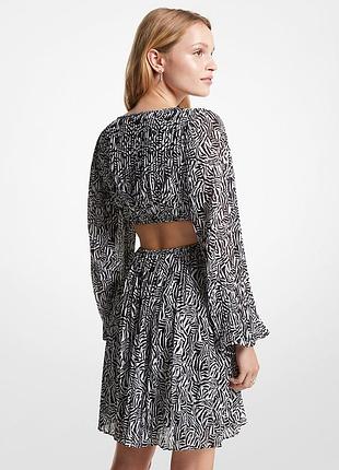 Оригинальное платье michael kors xs zebra print cut out