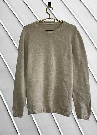 Жіночий светр m&s розмір l xl 16 оригінал бежевий вільний светр базова кофта оверсайз кругла горловина маркс спенсер стан як новий ідеал 16 пісочний