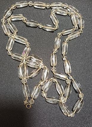 Намисто вінтажне скляне довге