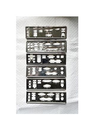 Бэкплейт (backplate) для материнской платы компьютера, цена сразу за шесть штук ( одним лотом ) , задняя планка ! разные заглушки !