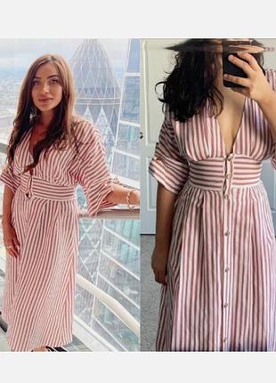 Котонова жіноча сукня міді zara