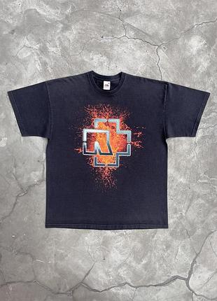 Early 00s rammstein framing logo t-shirt, mutter album. back: a line from «sonne»