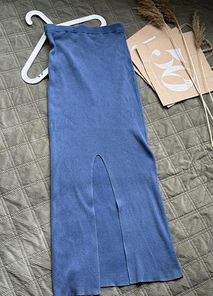 Спідниця в рубчик stradivarius міді котон