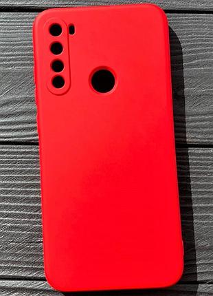 Силиконовый чехол для xiaomi redmi note 8 красный soft silicone case full (бампер)