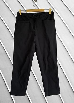Женские классические брюки h&amp;m размер m 38 оригинал черные брюки средняя посадка стрейчевые прямые брюки с карманами эйчендем стан идеал черный цвет 38 m