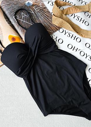 Суцільний чорний купальник oysho 🖤