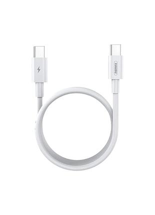 Кабель remax marlik type-c для type-c (pd 100w, 480 mbps, 1 м) белый (rc-175c)