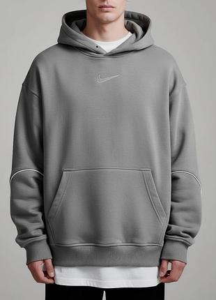 Базове чоловіче худі nike в сірому кольорі