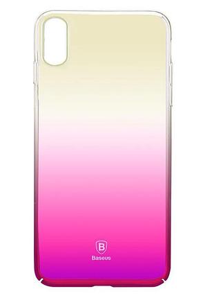 Чохол для телефона baseus iphone x/xs glaze pink (wiapiphx-gc04)