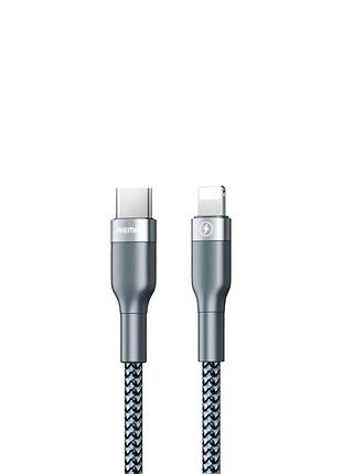 Кабель для зарядки та передачі даних remax sury 2, type-c to lightning, 1 м, сірий