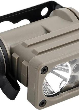 Налобный фонарь на шлем howard's armory sidewinder mpls compact ii с 4 типами светодиодов, цвет койот (ha-4led-compact-mpls-t)
