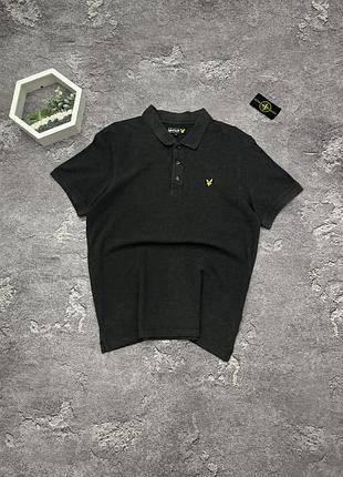 Чорне чоловіче поло lyle & scott оригінал теніска лайл скотт
