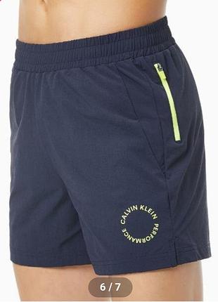 Шорты calvin klein nylon space lines wool темно-синего цвета