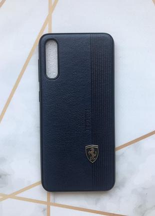Силіконовий чохол з емблемою авто для samsung galaxy а50 (2019) а505 синій