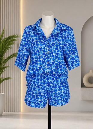 💙 літній костюм look sweet сорочка шорти 44р. 350грн