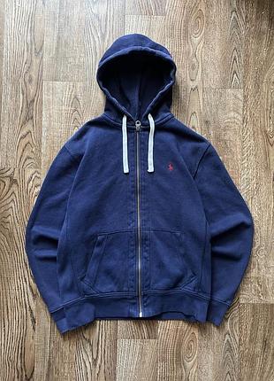 Темно синяя кофта з червоним конем polo ralph lauren