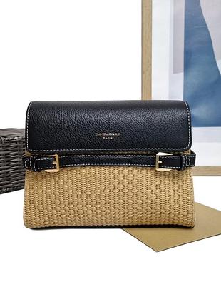Женская сумка кросс-боди полиэстер черный арт.cm8409 black davidjones франція