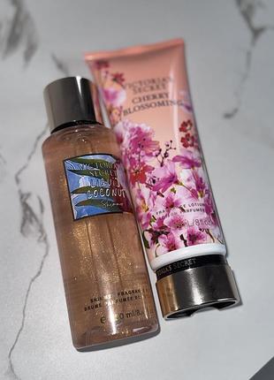 Набір victoria’s secret💗лосьйон для тіла+спрей парфумований