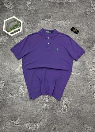 Фіолетова чоловіча футболка поло polo ralph lauren оригінал