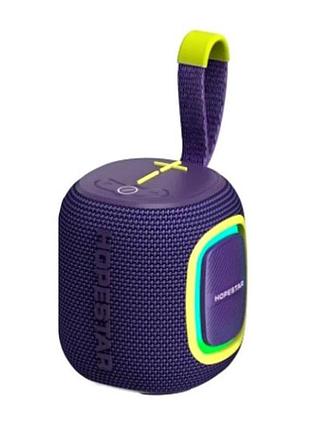 Портативная bluetooth-колонка hopestar p66 фиолетовый с картой памяти и 3.5 мм разъемом