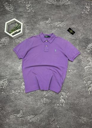 Фіолетова чоловіча футболка поло polo ralph lauren оригінал