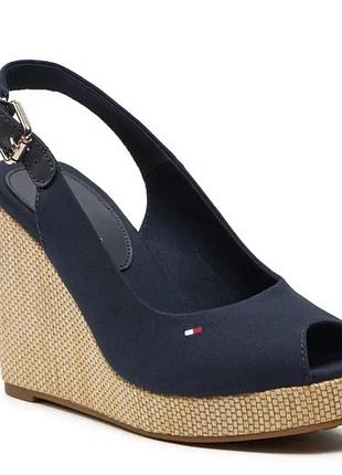 Tommy hilfiger iconic elena  босоножки на платформе  оригинал босоножки на танкетке,на платформе босоніжки на танкетці оригінальні томми,томмі,томі