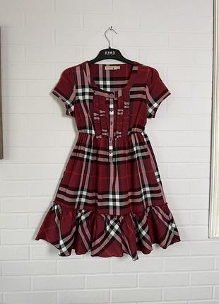 Burberry brit жіноча сукня міді бавовна nova check розмір s