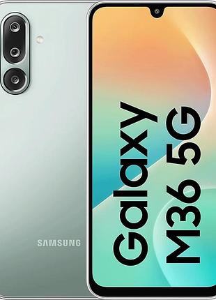 Смартфон samsung galaxy m36 5g 6/128gb serene green, nfc, 5g, 50+8/13 мп, 6.7'' super amoled plus, exynos 1380, 5000 mah