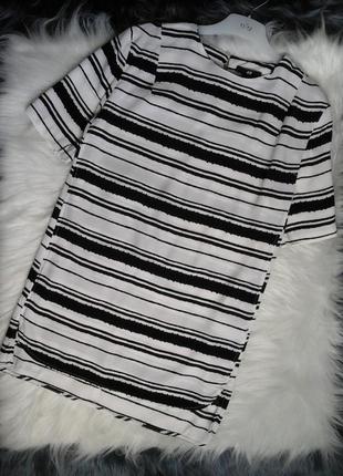 Подовжена сорочка блуза туніка в смужку від h&m нова uk10