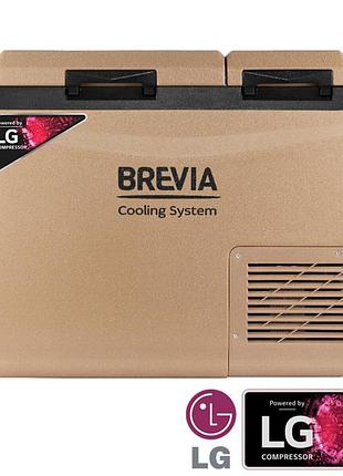 Холодильник автомобильный brevia 39л (компрессор lg) двухкамерный 23405