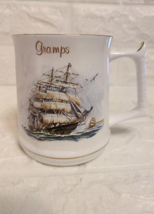 Винтажная английская кружка berkshire fine bone china «gramps» (англия)