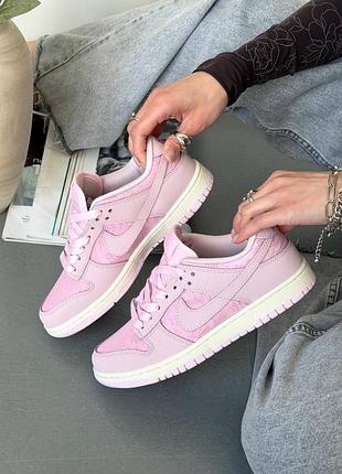 Nike sb dunk low lace pack regal pink трендовые женские кроссовки найк данк